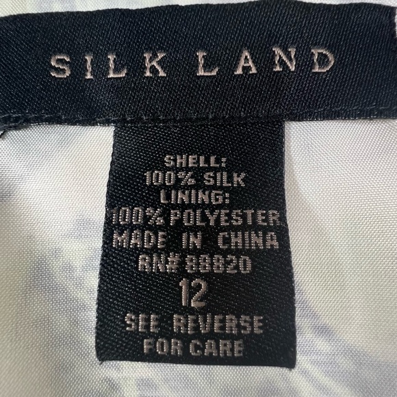 Silkland Y2K Silk Jacket 12 Collar Button-Up Tie Buckle Blouse Retro Paisley - Picture 8 of 8